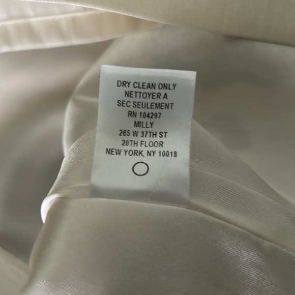 Milly of New York Genevieve Cream Black Lace Illusion Mini Slip Dress - 6 - Picture 14 of 16